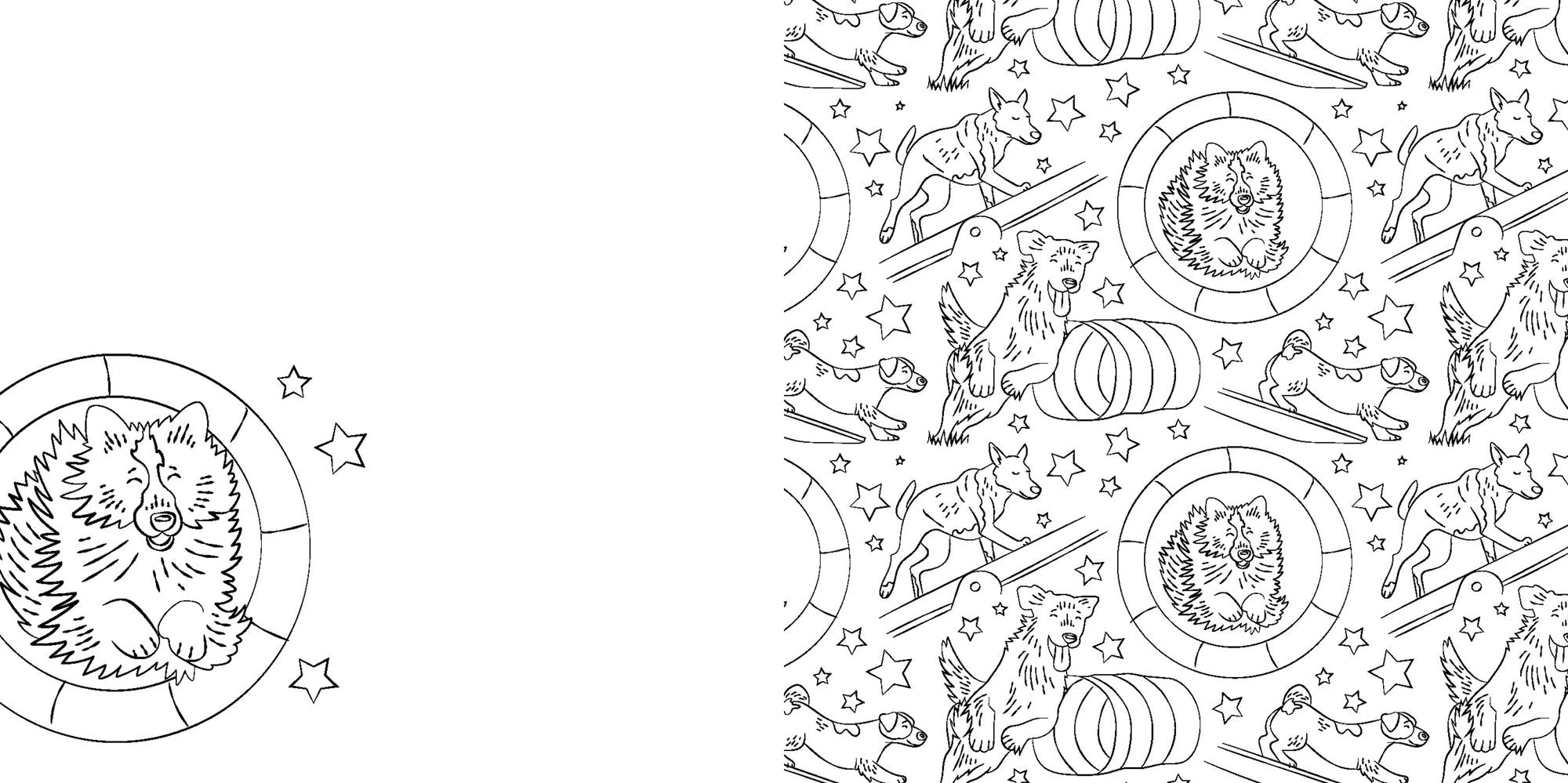 Doggy Days Coloring Book