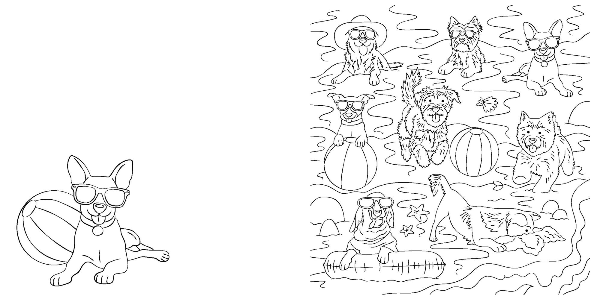 Doggy Days Coloring Book