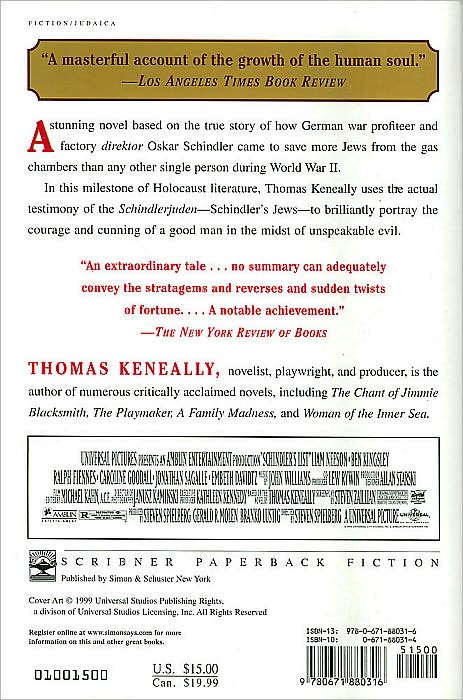 Schindler's List (Booker Prize Winner)