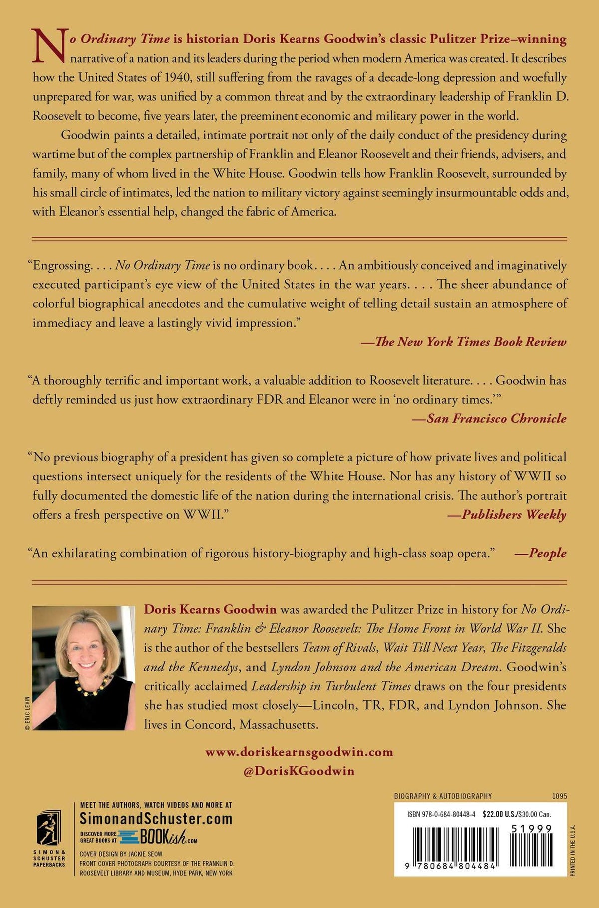 No Ordinary Time: Franklin and Eleanor Roosevelt: The Home Front in World War II