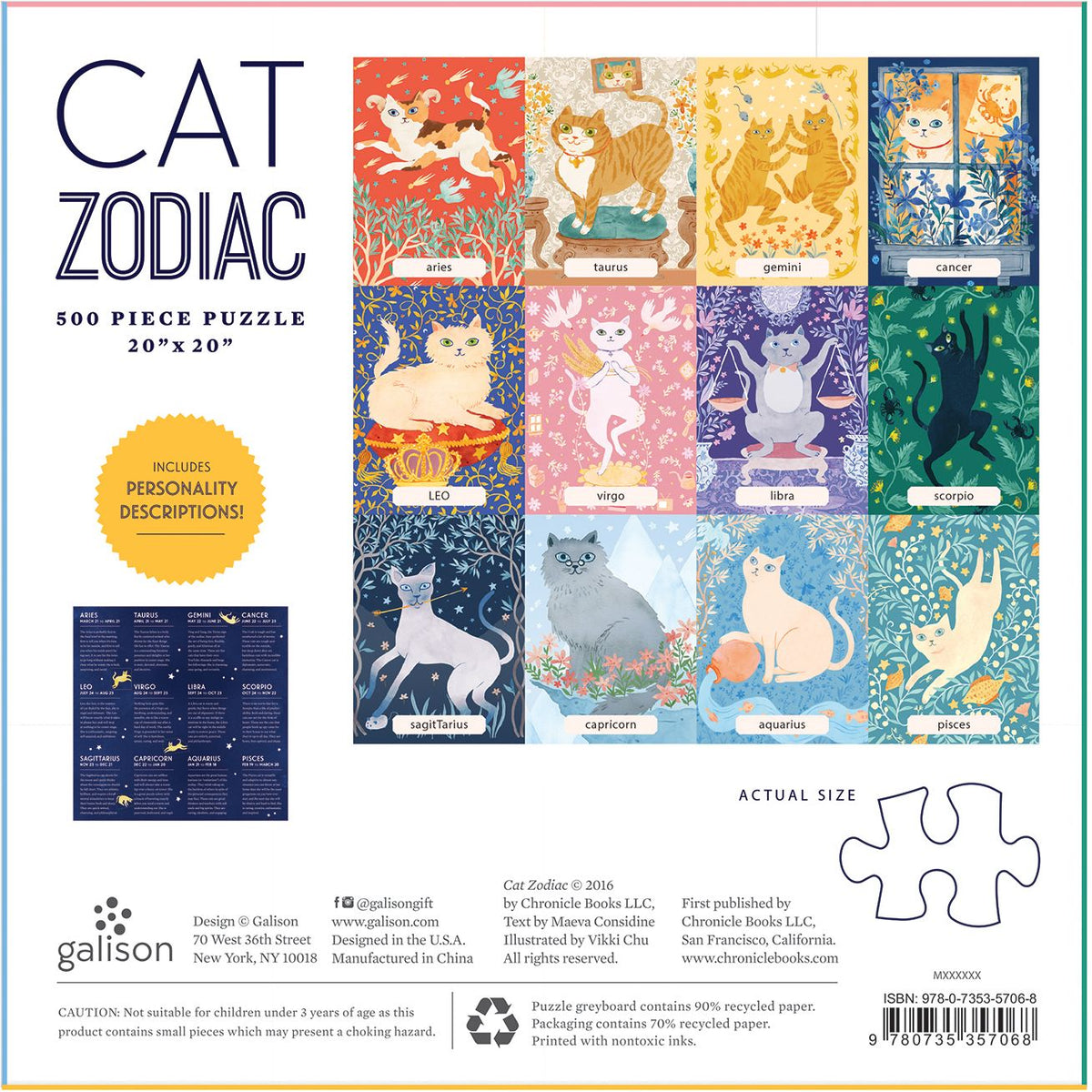 Cat Zodiac 500 Piece Puzzle