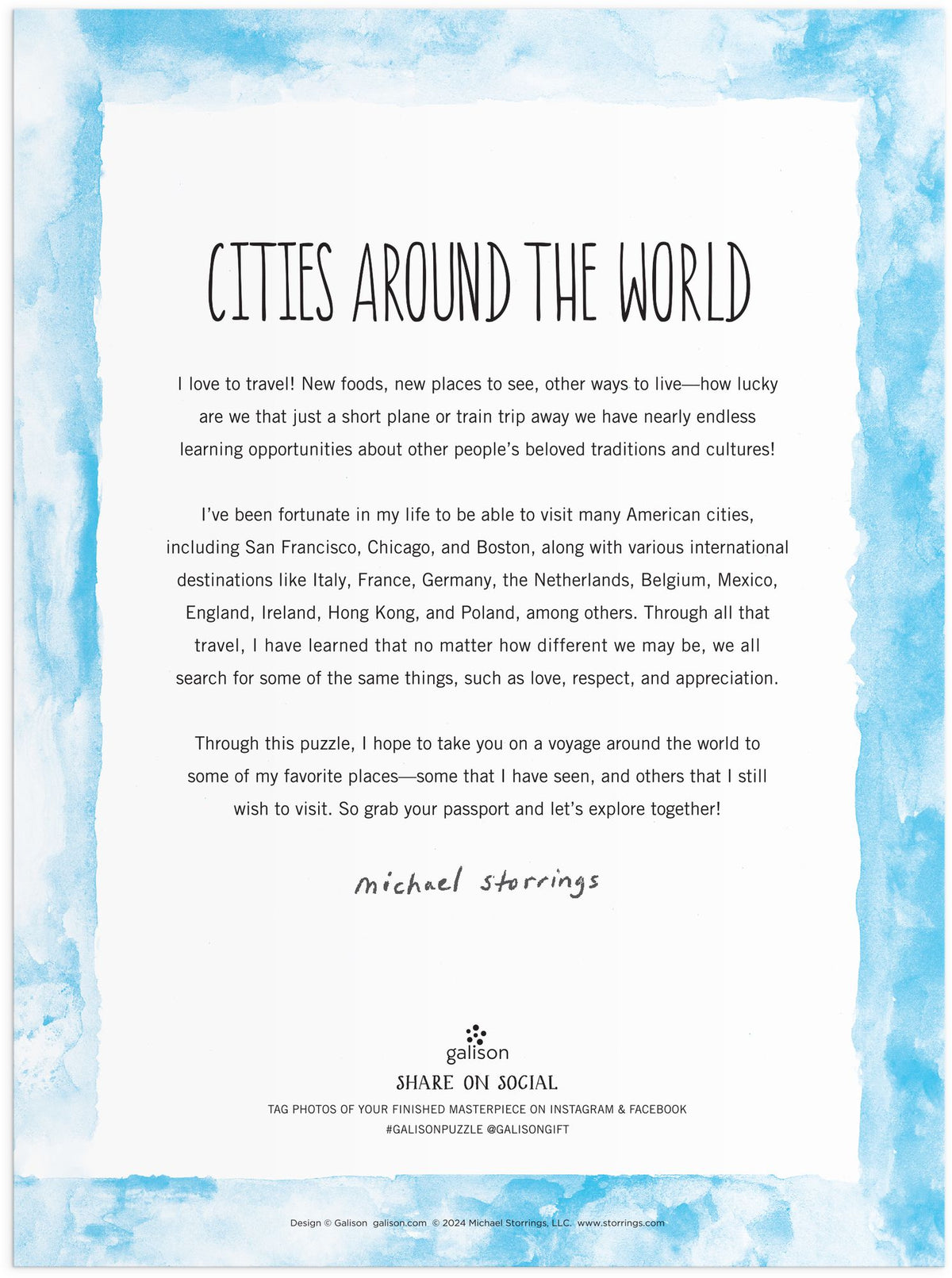 Michael Storrings Cities Around the World 1000 Piece Puzzle