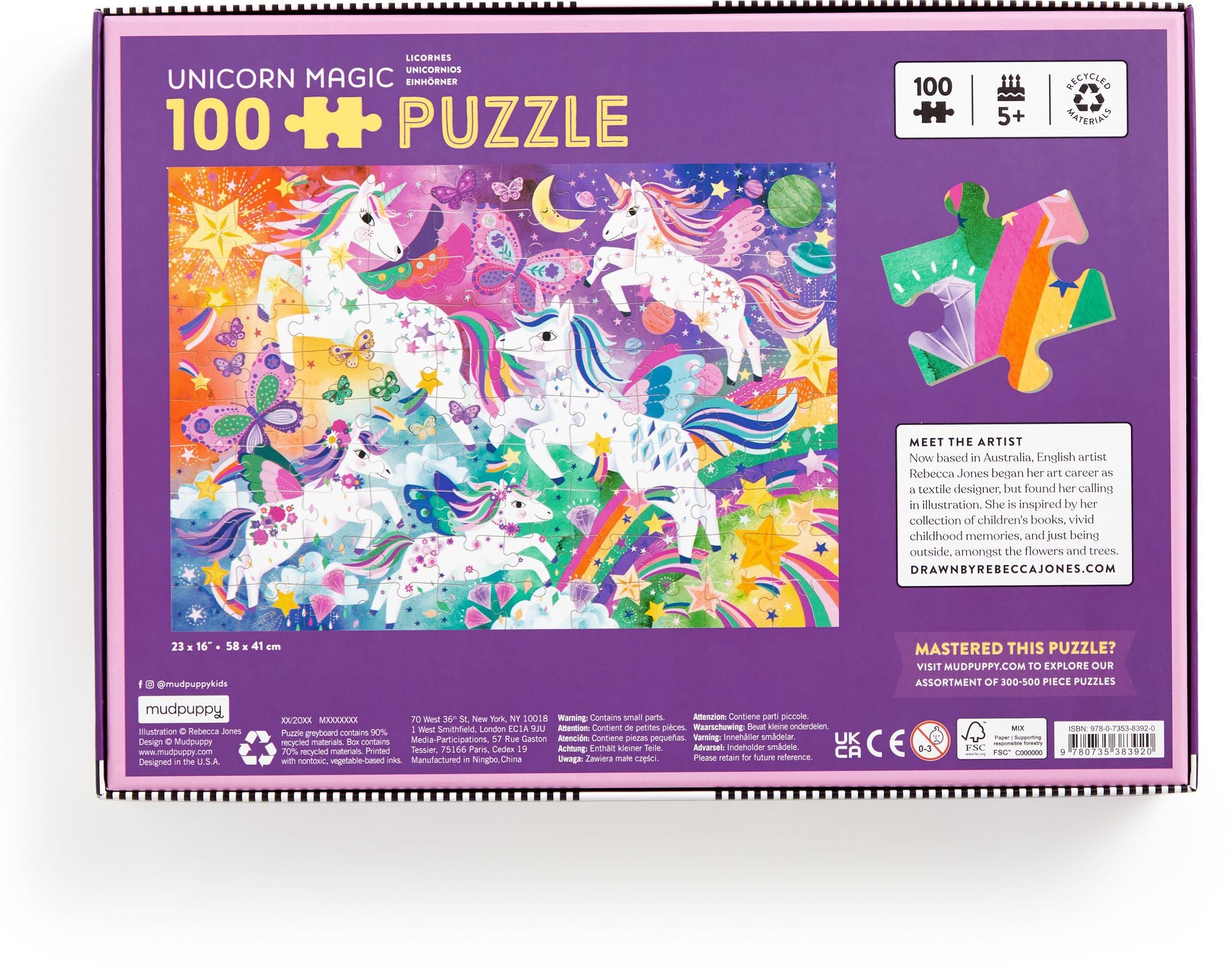 Unicorn Magic 100 Piece Puzzle
