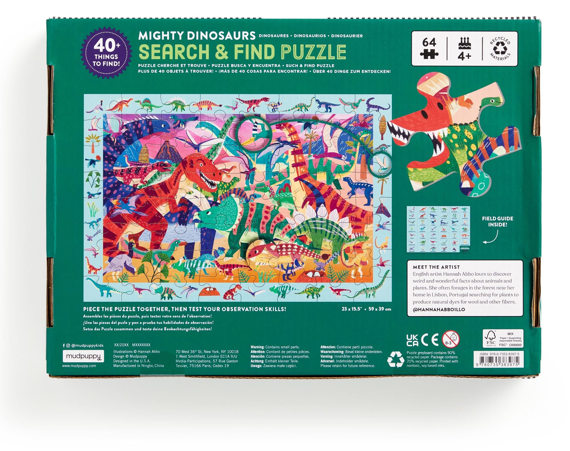 Mighty Dinosaur 64 Piece Search & Find Puzzle