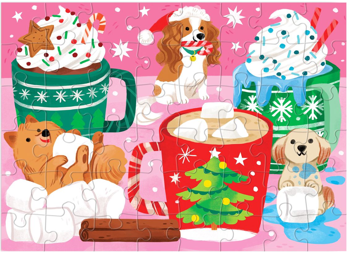 Hot Cocoa Pups 48 Piece Mini Puzzle