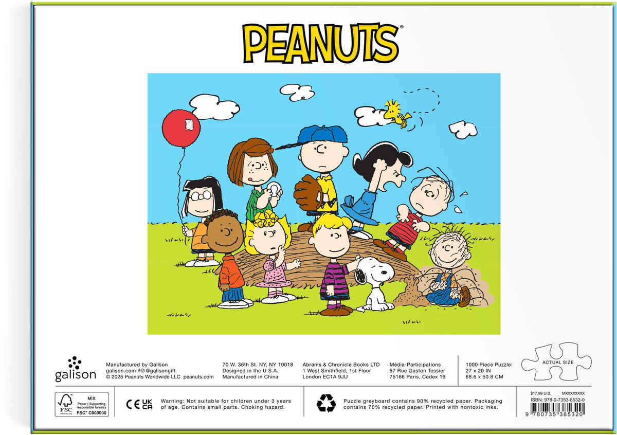 Peanuts Baseball Mound 1000 Piece Puzzle