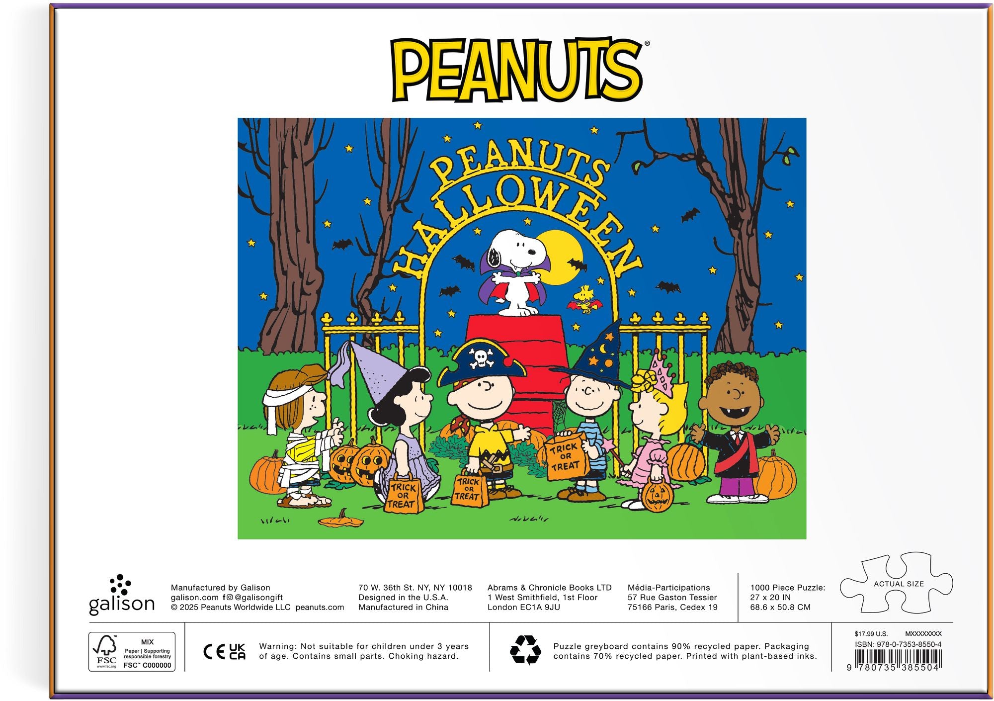 Peanuts Halloween 1000 Piece Puzzle (B&N Exclusive)