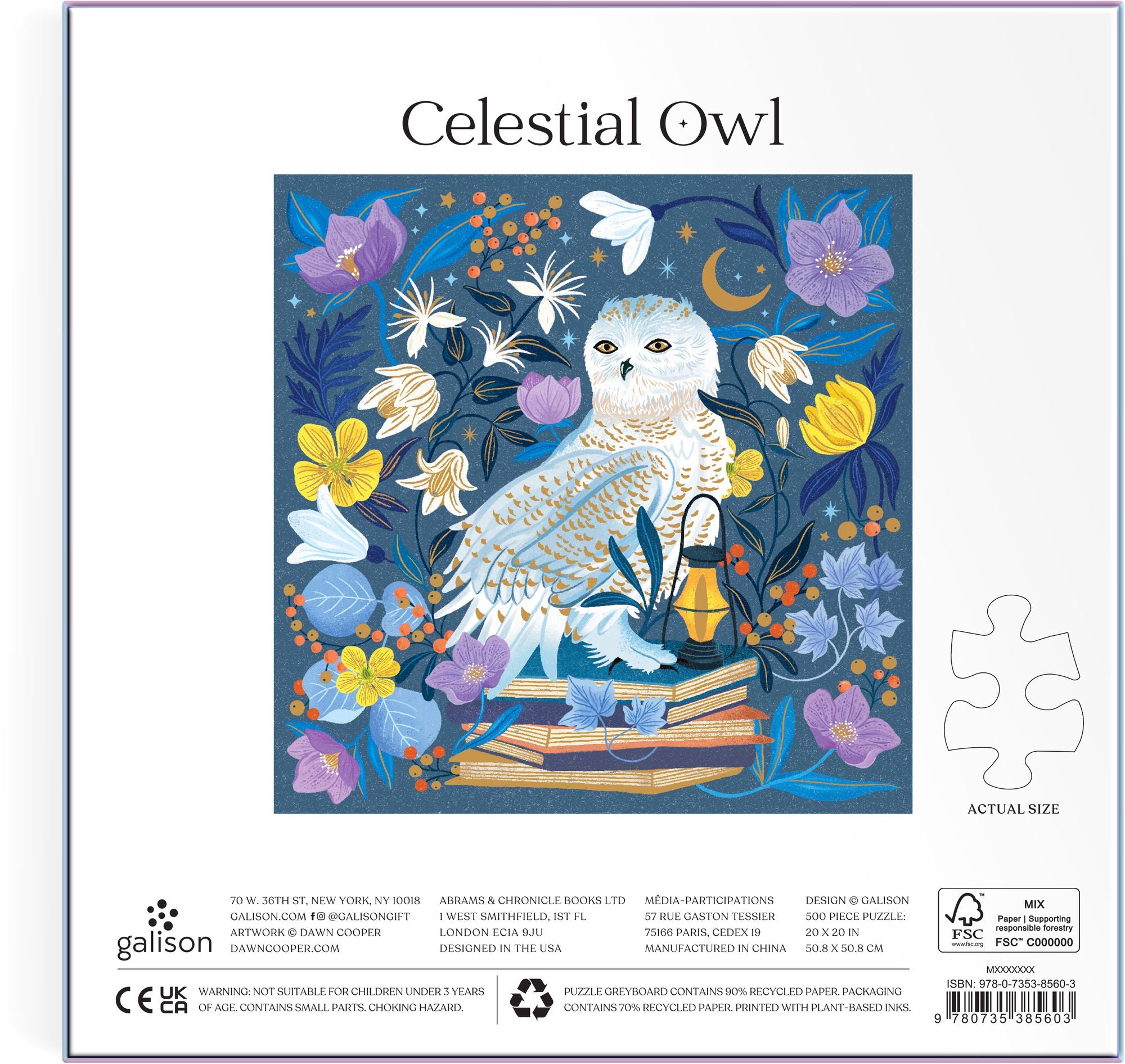 Celestial Owl 500 Piece Foil Puzzle