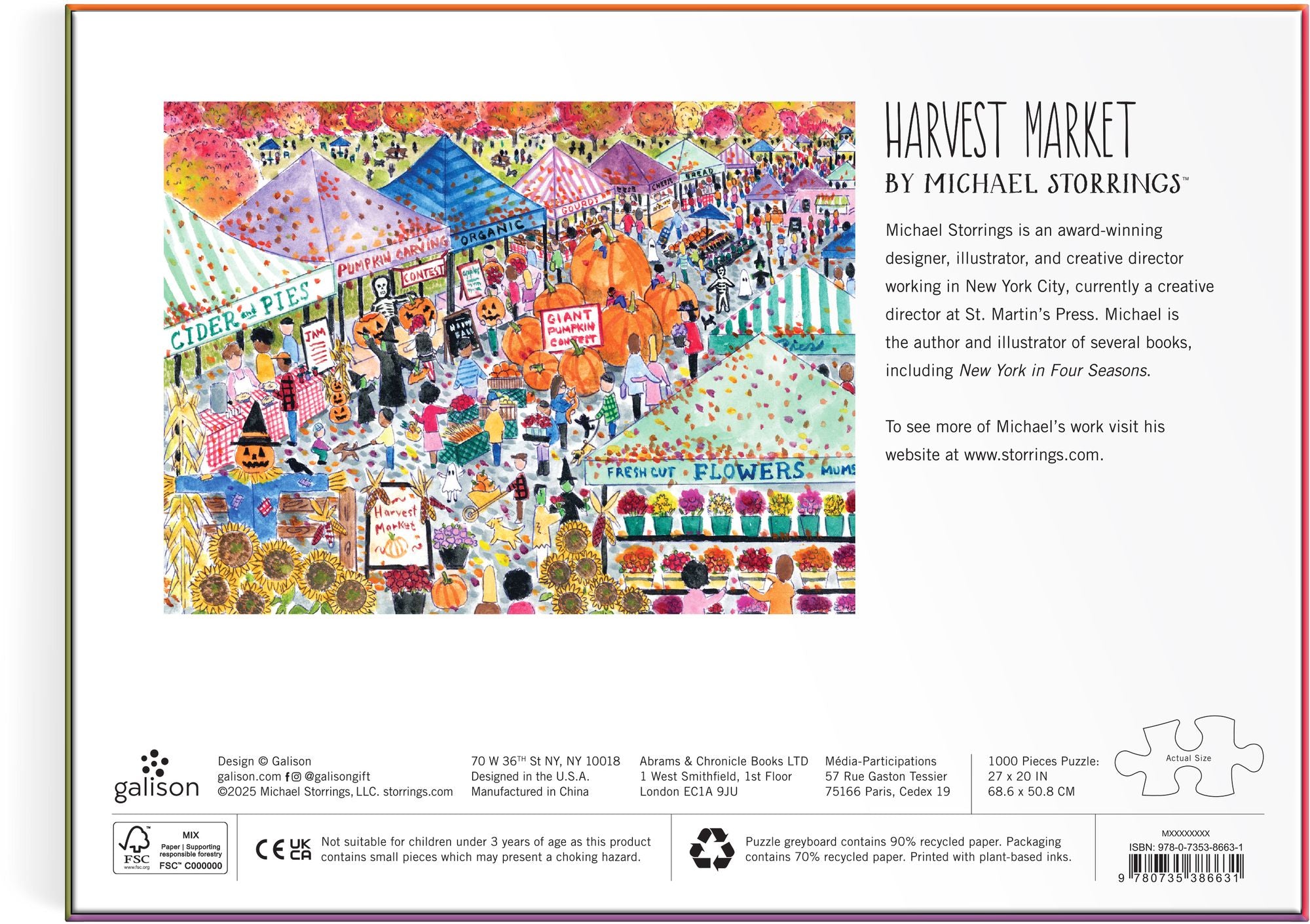 Michael Storrings Harvest Market 1000 Piece Puzzle