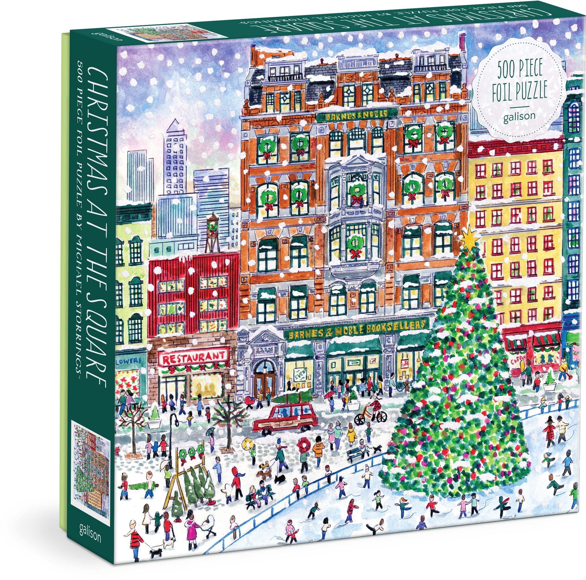 Michael Storrings Christmas at the Square 500 Piece Foil Puzzle
