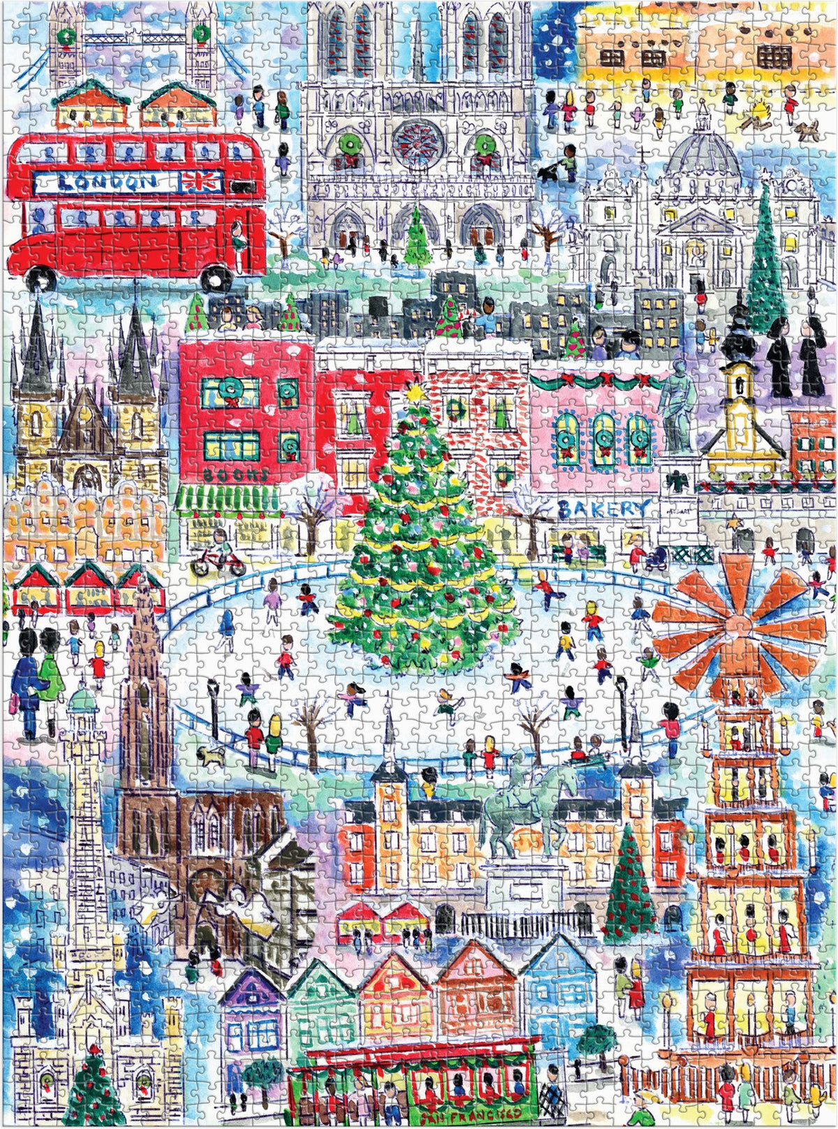 Michael Storrings Christmas Around The World 1500 Piece Puzzle