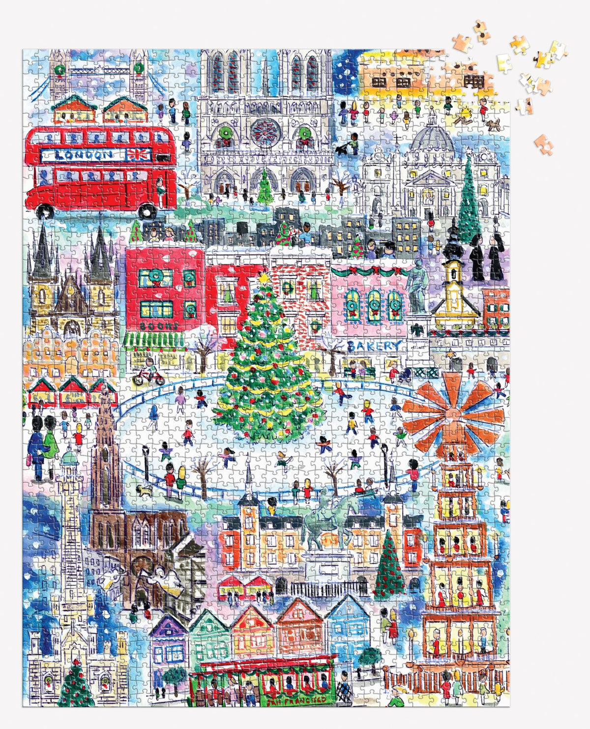 Michael Storrings Christmas Around The World 1500 Piece Puzzle