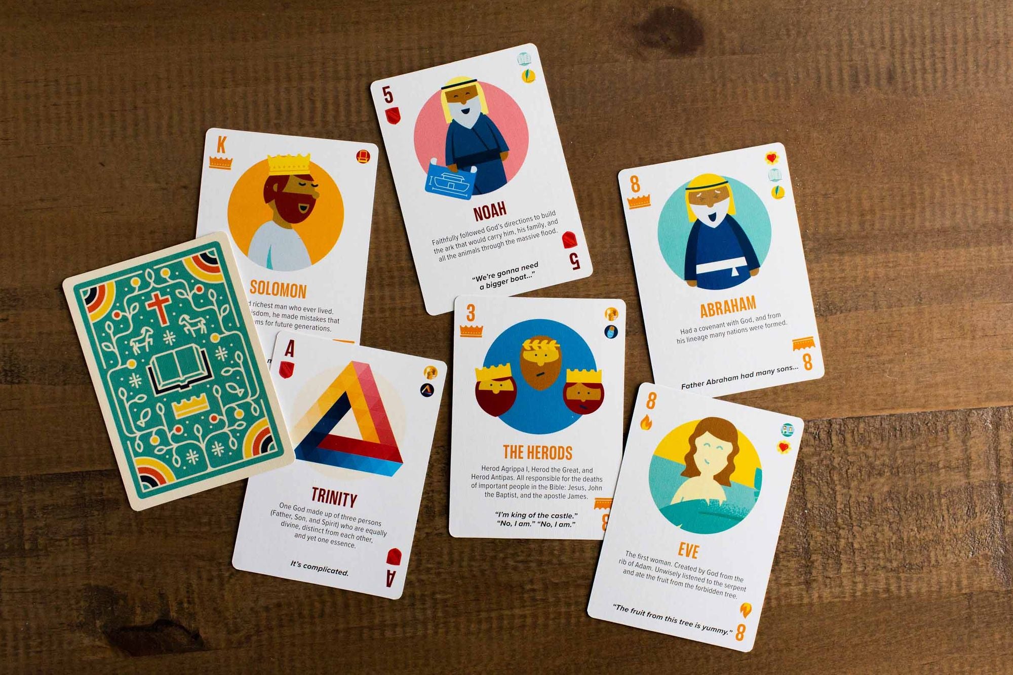 Bible Infographics for Kids Playing Cards