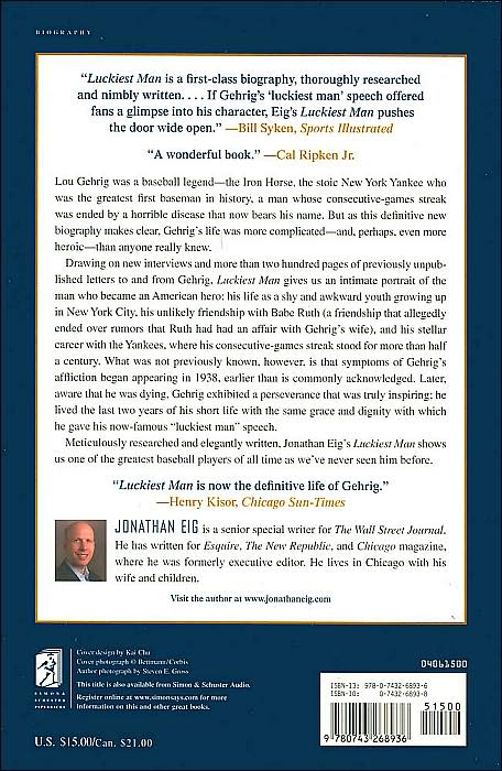 Luckiest Man: The Life and Death of Lou Gehrig