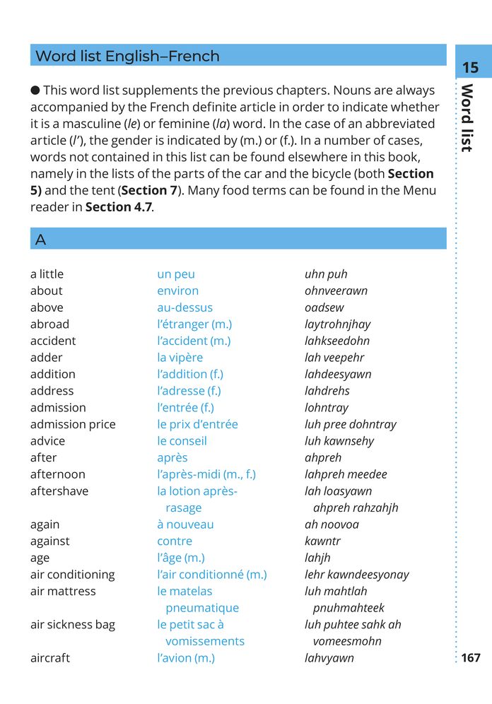 AA Phrasebook French