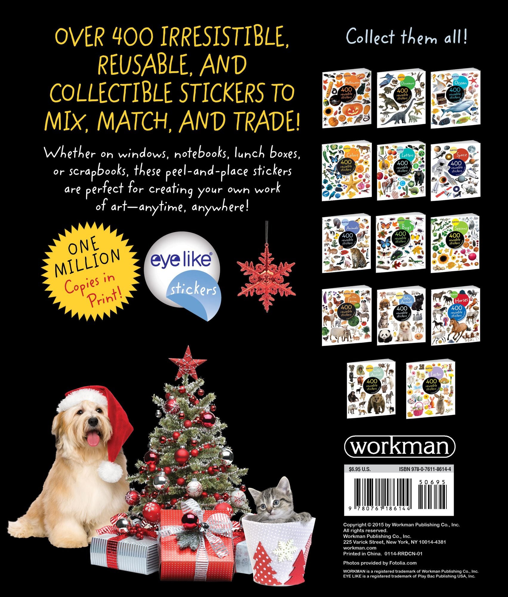 Eyelike Stickers: Christmas: 400 Reusable Stickers
