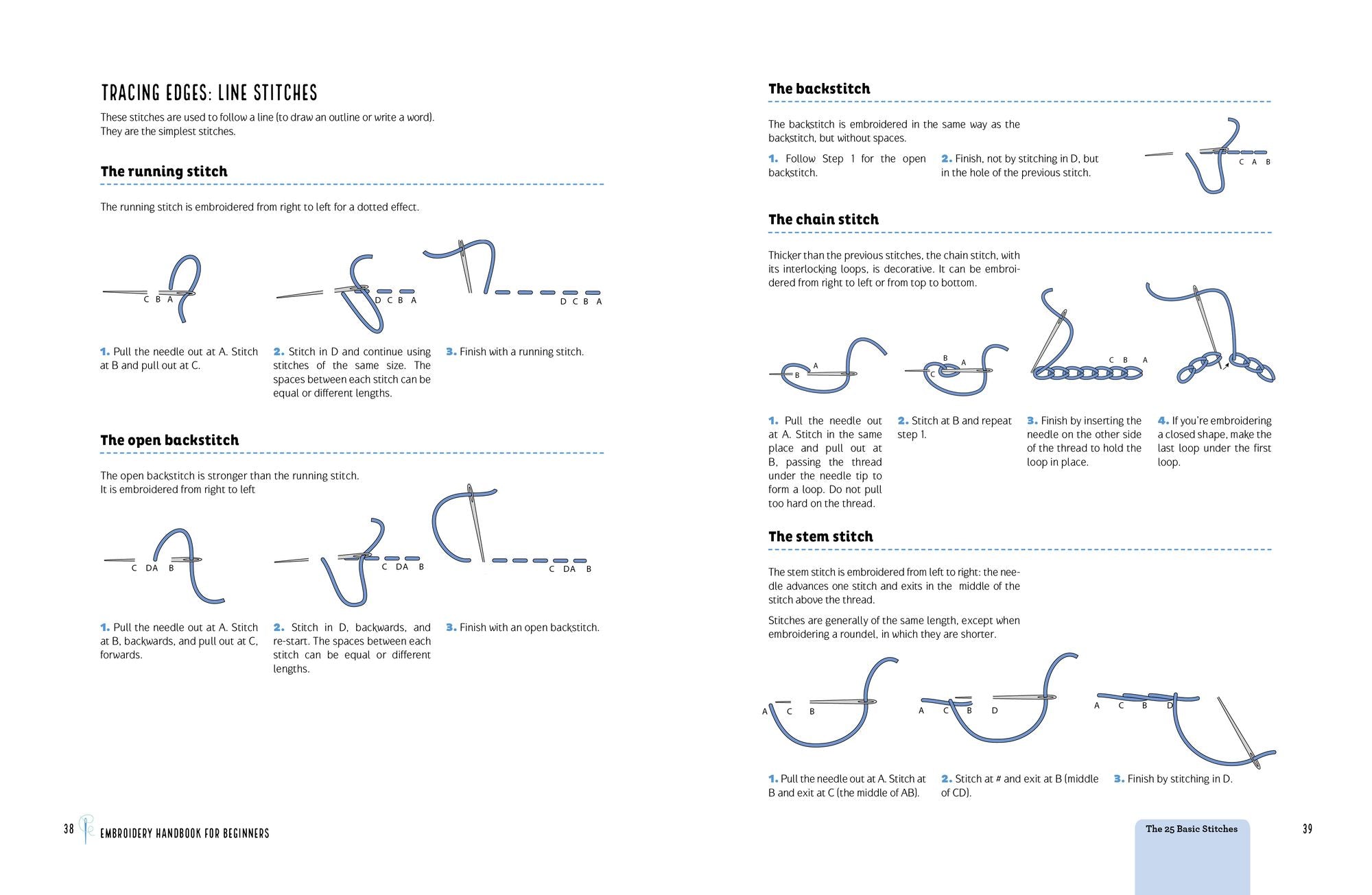 Embroidery Handbook for Beginners: An Illustrated Guide to Tools, Techniques, and Stitches