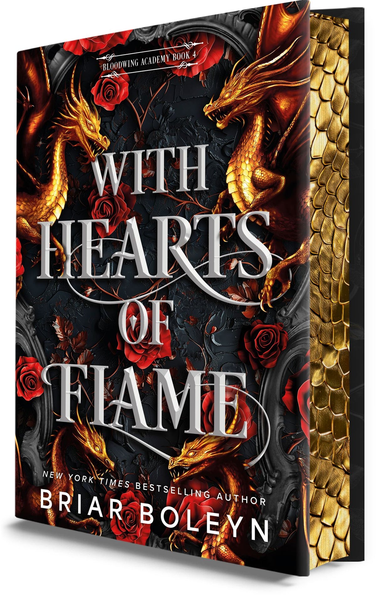 With Hearts of Flame (Deluxe Limited Edition): A Dark Academia Romantasy Novel of Vampires and Dragons Featuring Stenciled Edges and Illustrated Endpapers