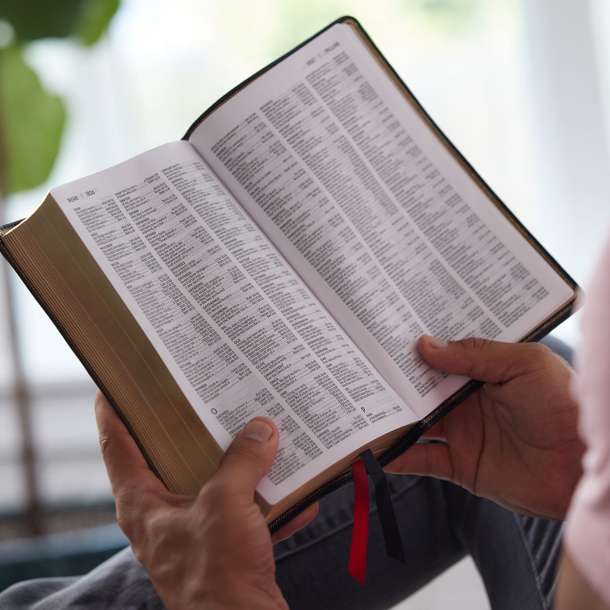 NKJV, End-of-Verse Reference Bible, Personal Size Large Print, Leathersoft, Brown, Red Letter, Comfort Print: Holy Bible, New King James Version - Great for Father's Day