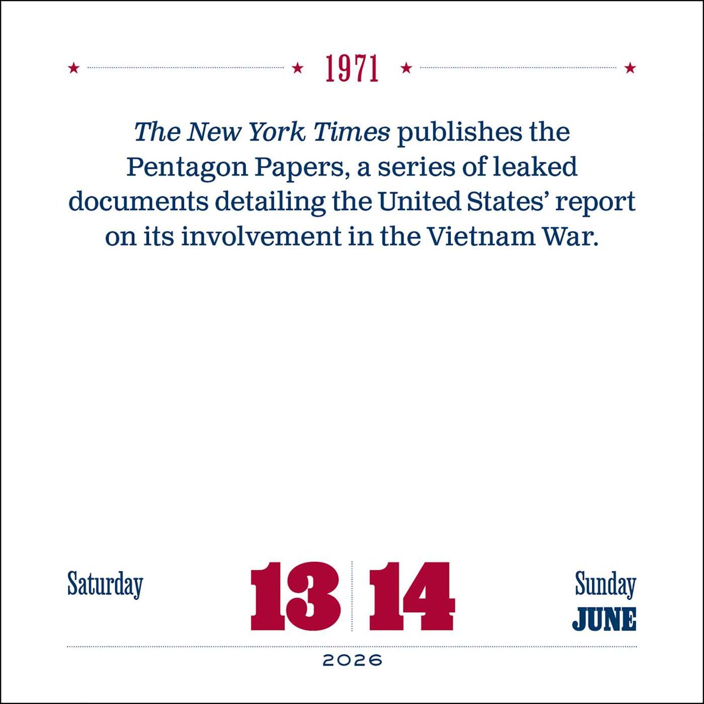 2026 American History Tellers Day-to-Day Calendar