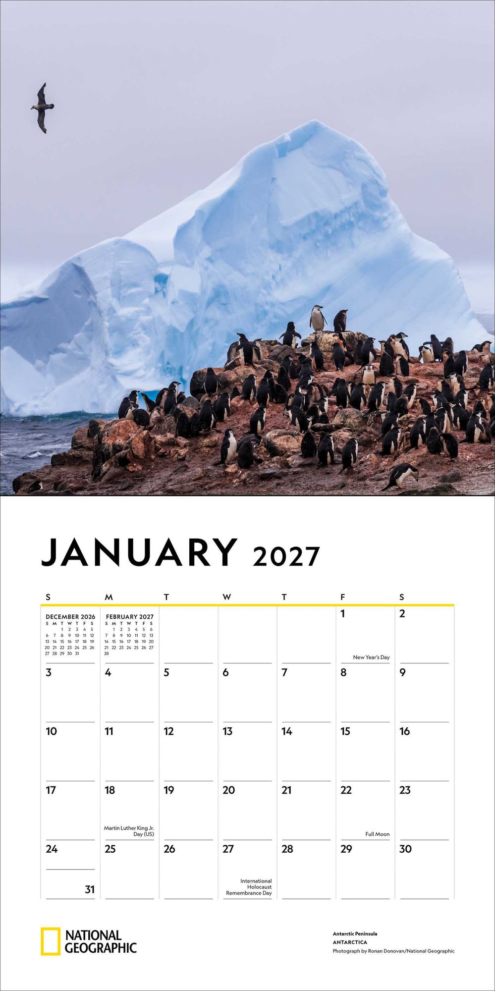 2027 National Geographic: Most Beautiful Places Wall Calendar