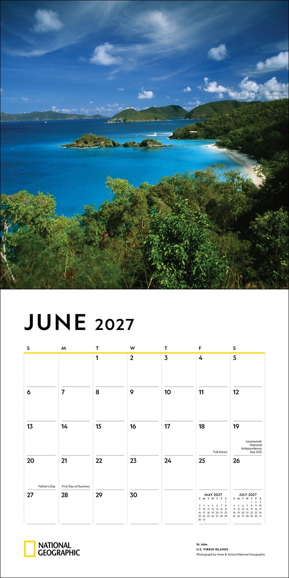 2027 National Geographic: Most Beautiful Places Wall Calendar