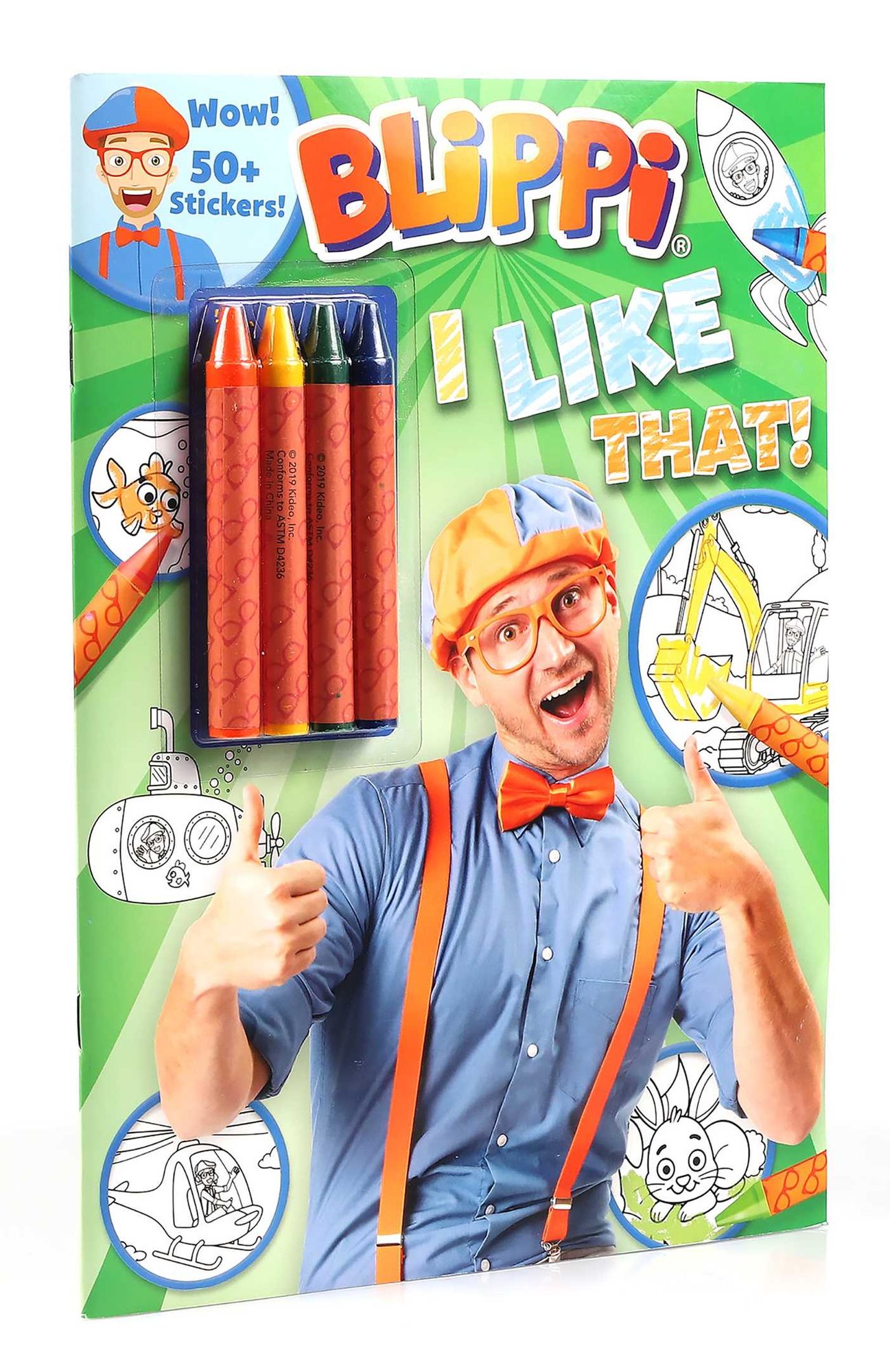 Blippi: I Like That! Coloring Book with Crayons: Blippi Coloring Book with Crayons