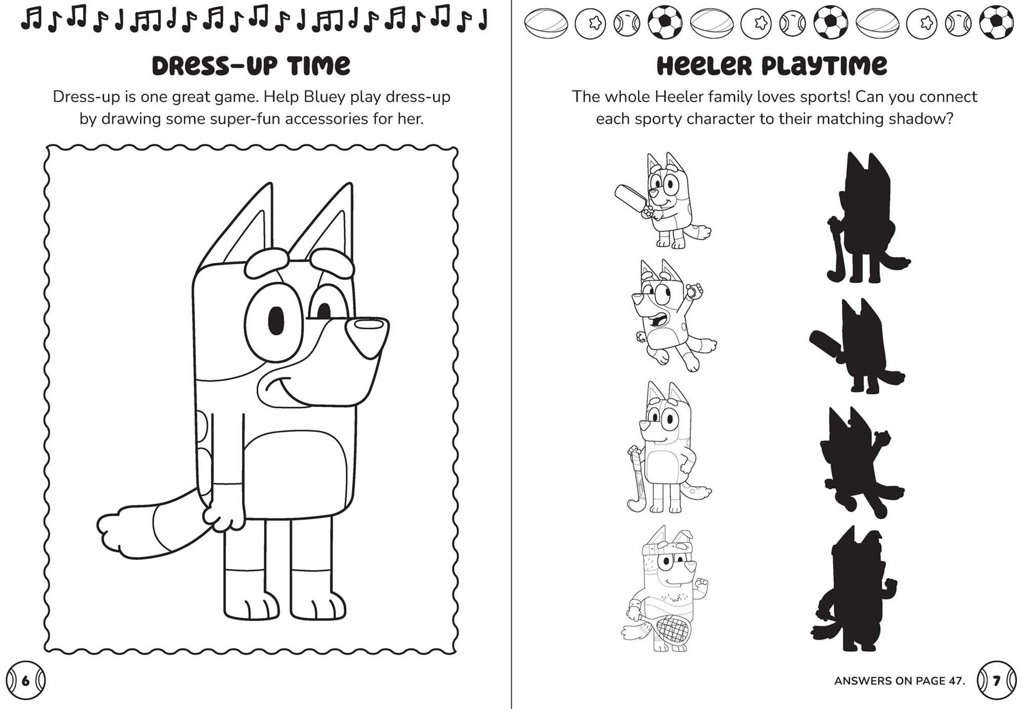Bluey: Family Games: Coloring & Activity with Stackable Markers