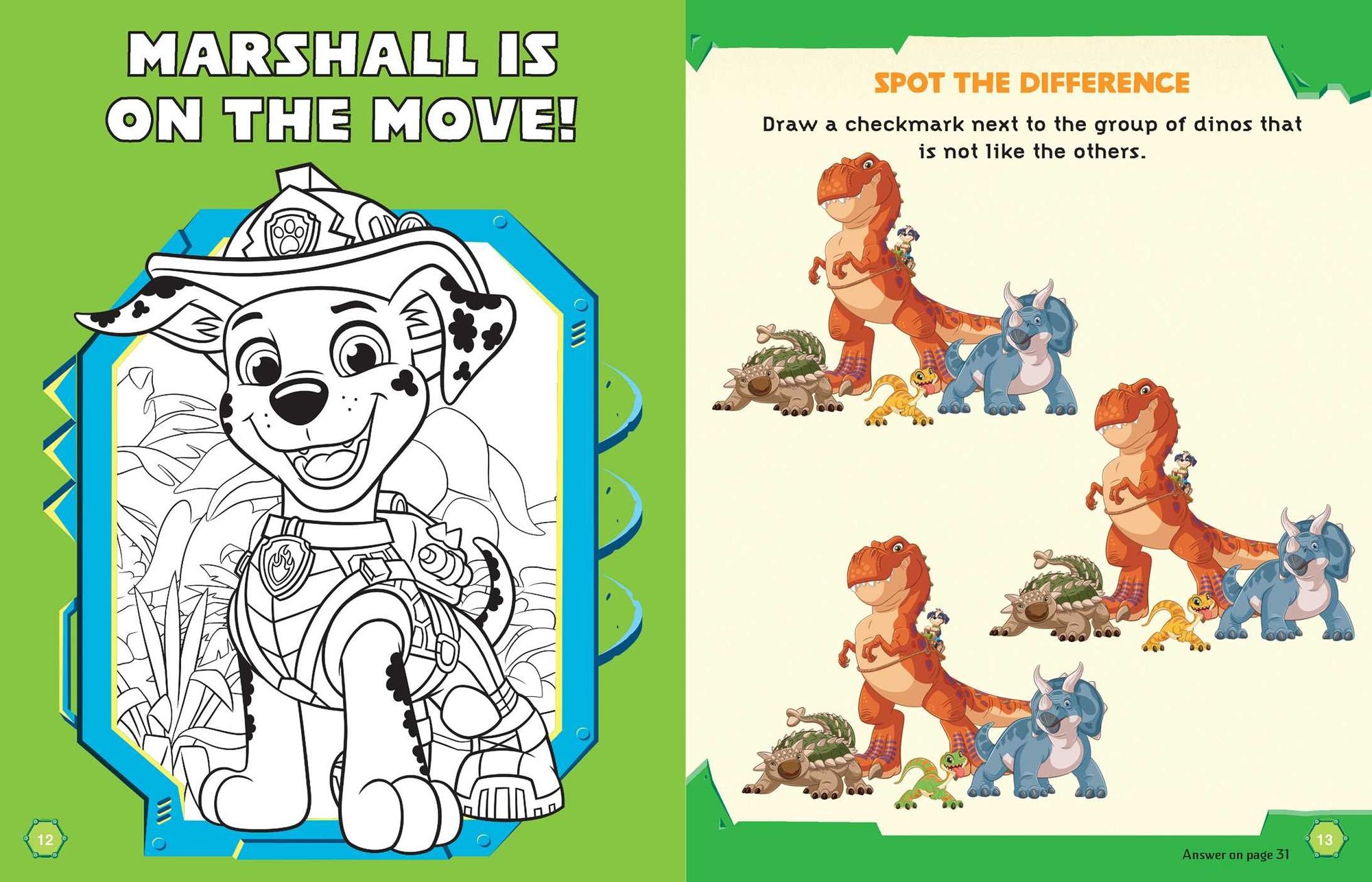 Paw Patrol The Dino Movie: Book and Magnetic Play Set