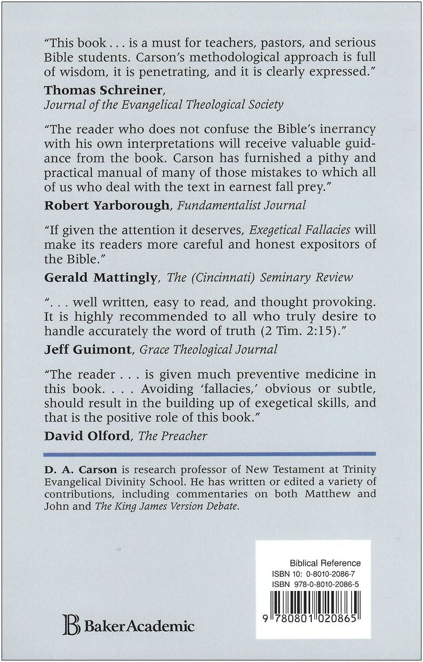 Exegetical Fallacies