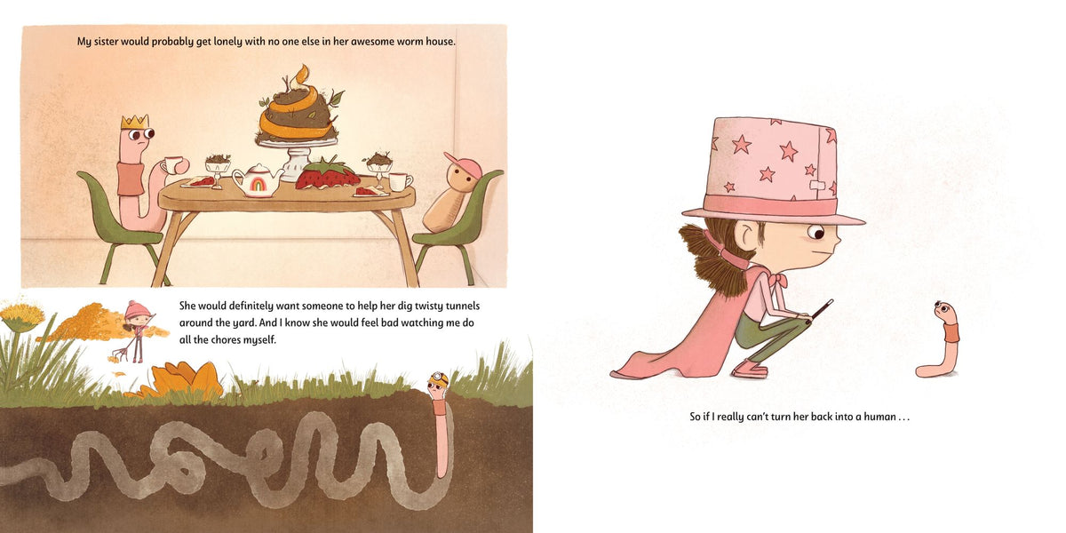 If My Sister Were a Worm: (A Funny Picture Book about Sibling Rivalry, Jealousy, Family Relationships, and Learning to Share the Spotlight for Kids Ages 4-8)