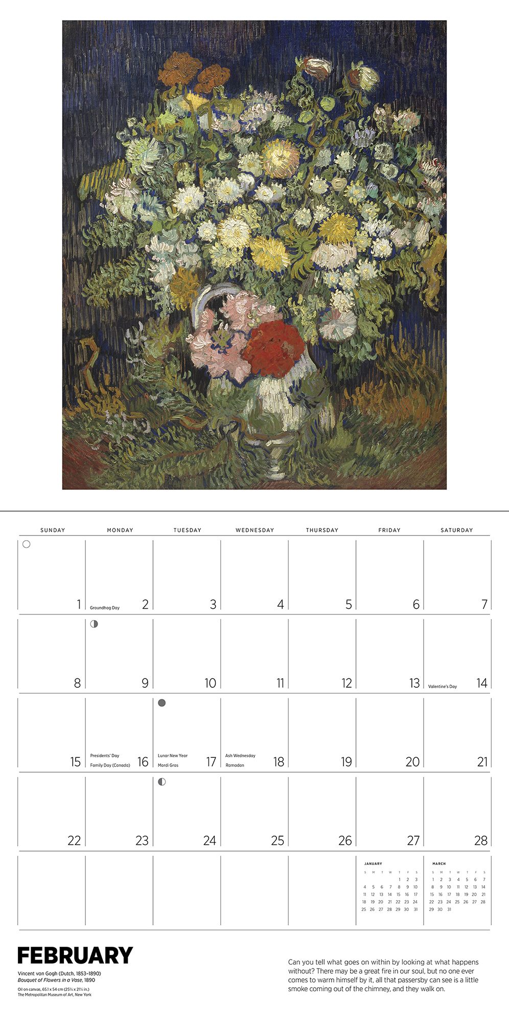 2026 Vincent Van Gogh Wall Calendar