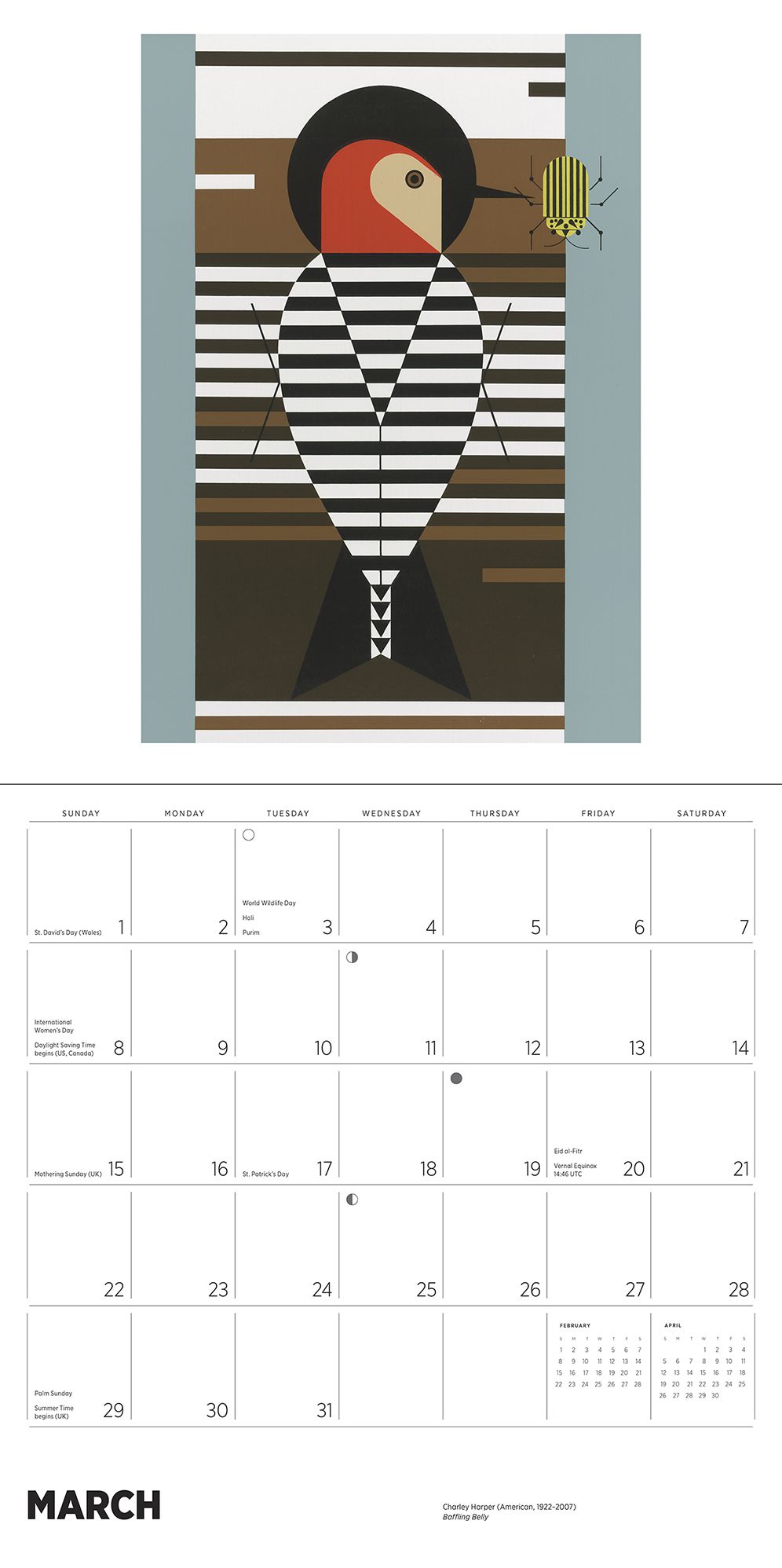2026 Charley Harper Wall Calendar