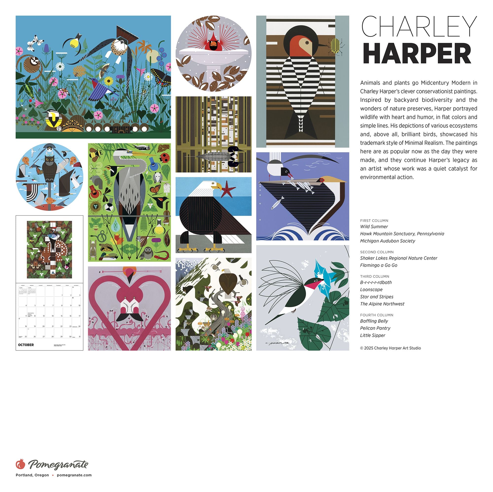 2026 Charley Harper Wall Calendar