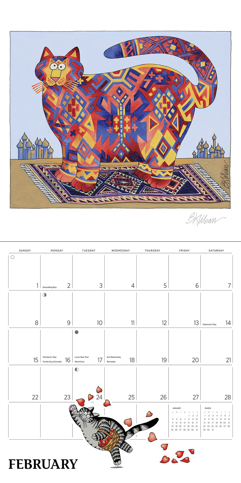 2026 B. Kliban: Cat Calendar Wall Calendar