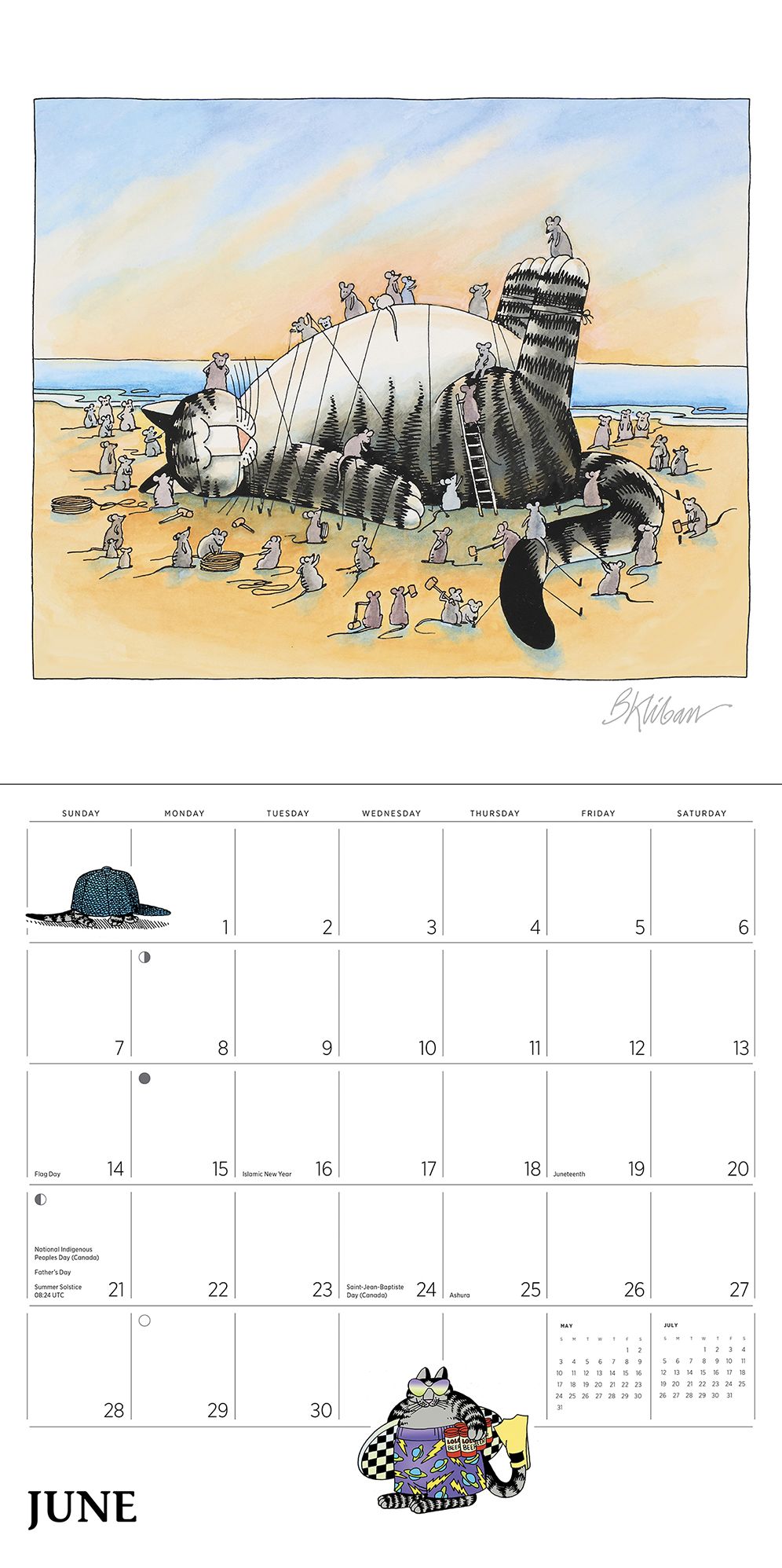 2026 B. Kliban: Cat Calendar Wall Calendar