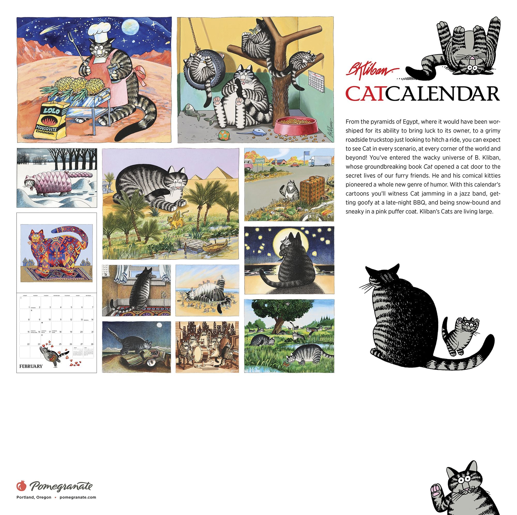 2026 B. Kliban: Cat Calendar Wall Calendar