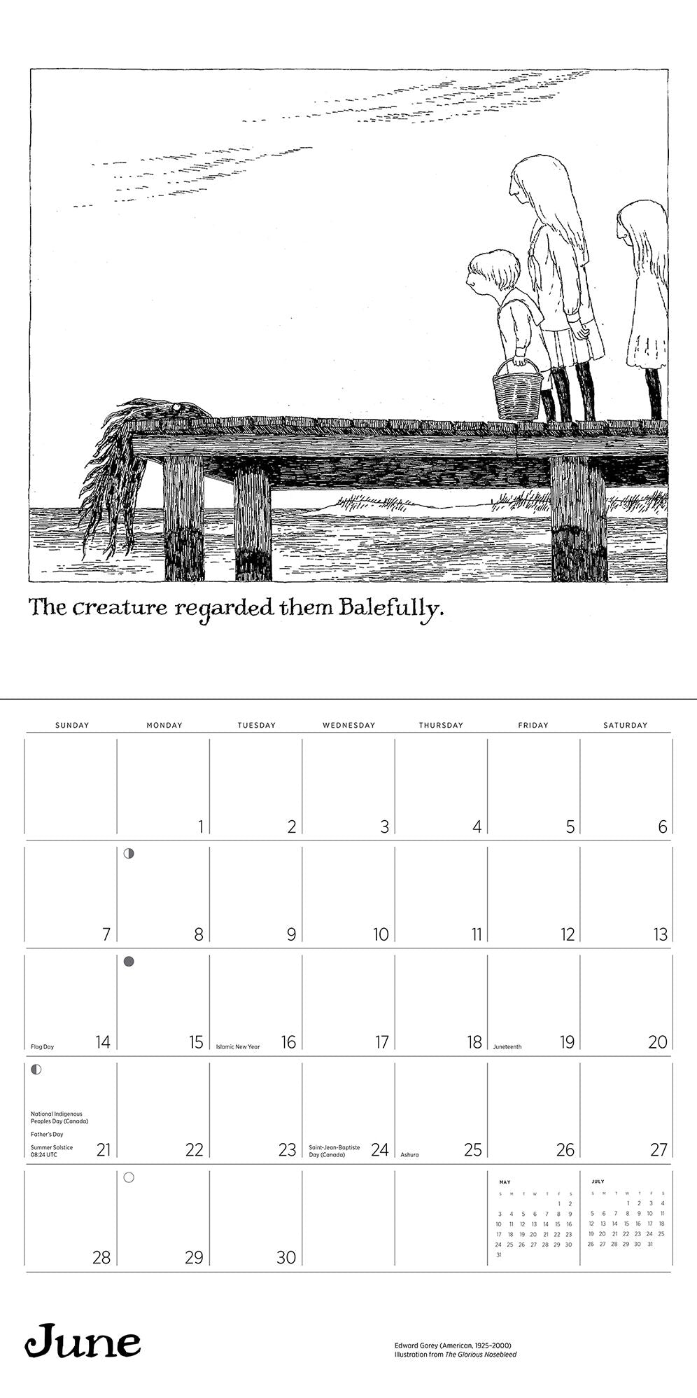 2026 Edward Gorey Wall Calendar