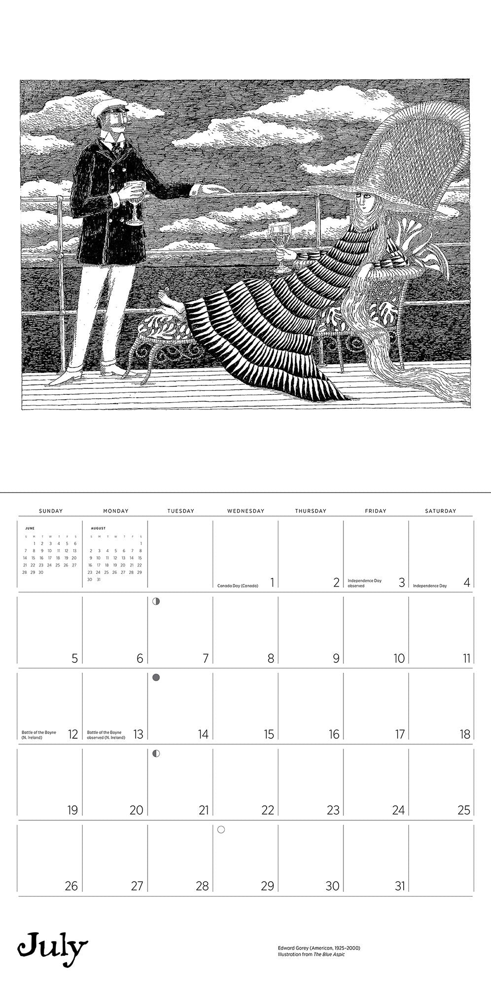2026 Edward Gorey Wall Calendar