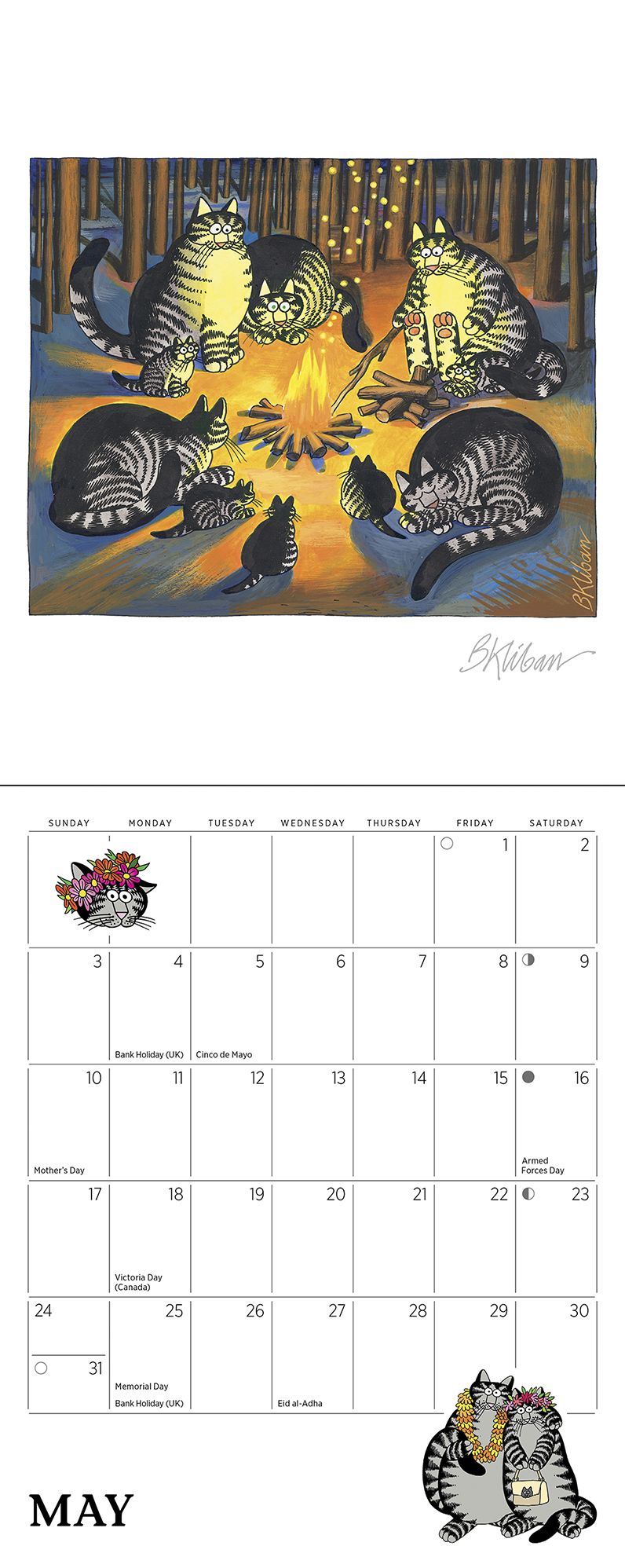 2026 B. Kliban: Cat Calendar Mini Wall Calendar