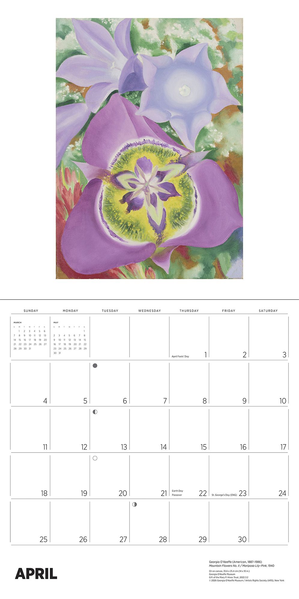 2027 Georgia O'Keeffe Wall Calendar