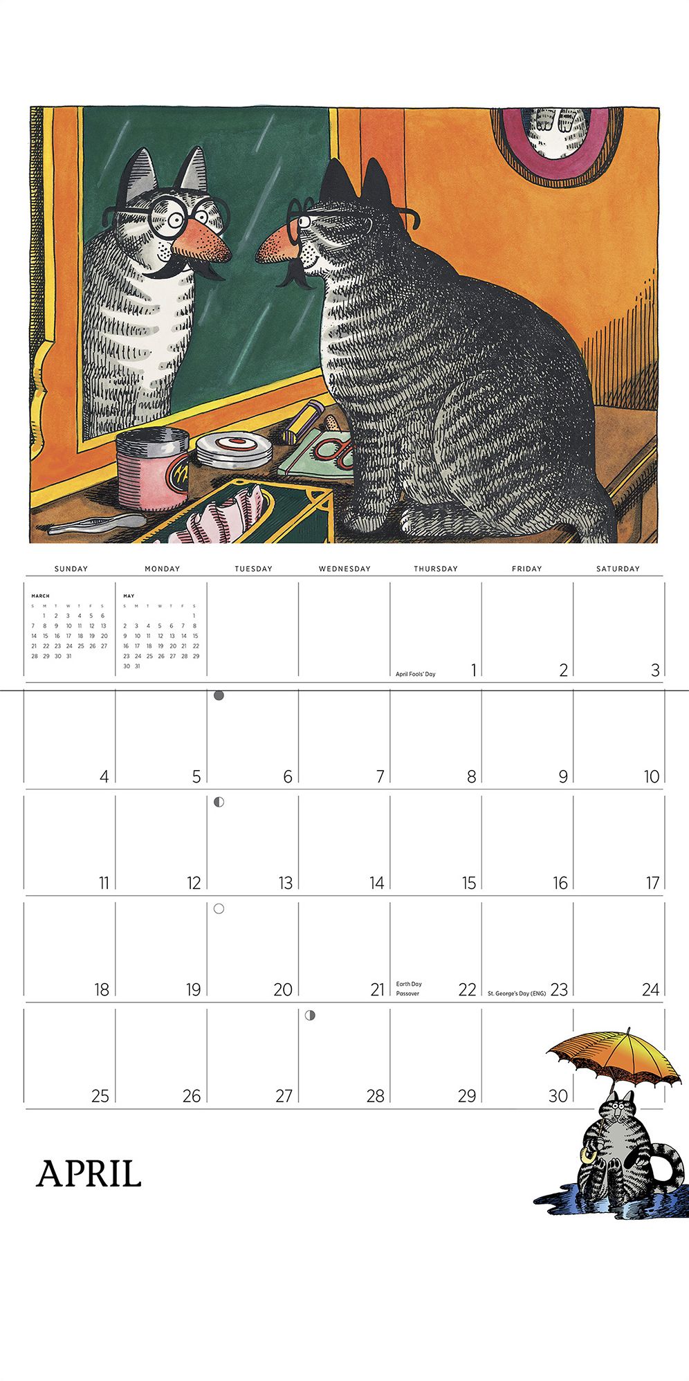 2027 B. Kliban: Cat Calendar Wall Calendar