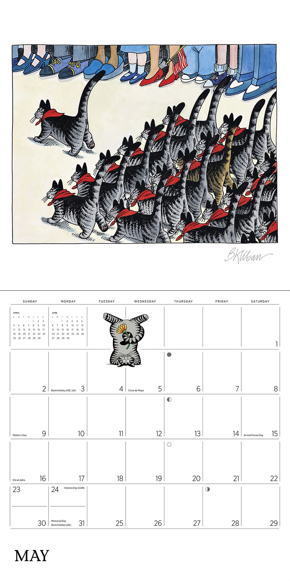 2027 B. Kliban: Cat Calendar Wall Calendar