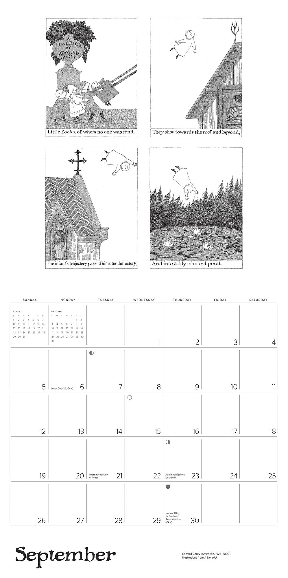 2027 Edward Gorey Wall Calendar