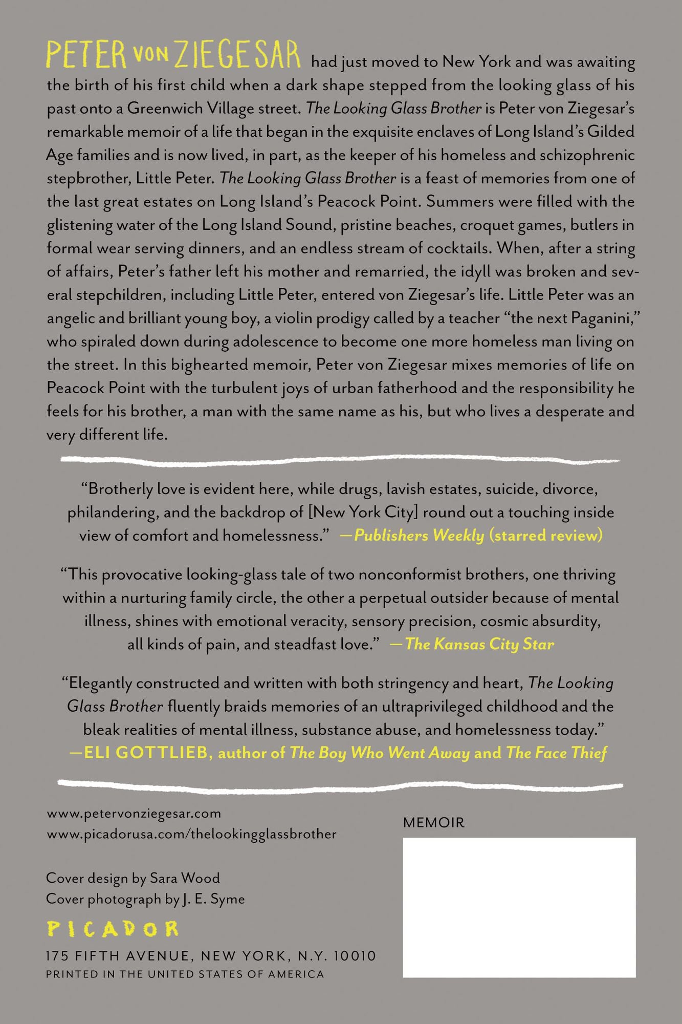 The Looking Glass Brother: The Preposterous, Moving, Hilarious, and Frequently Terrifying Story of My Gilded Age Long Island Family, My Philandering Father, and the Homeless Stepbrother Who Shares My Name