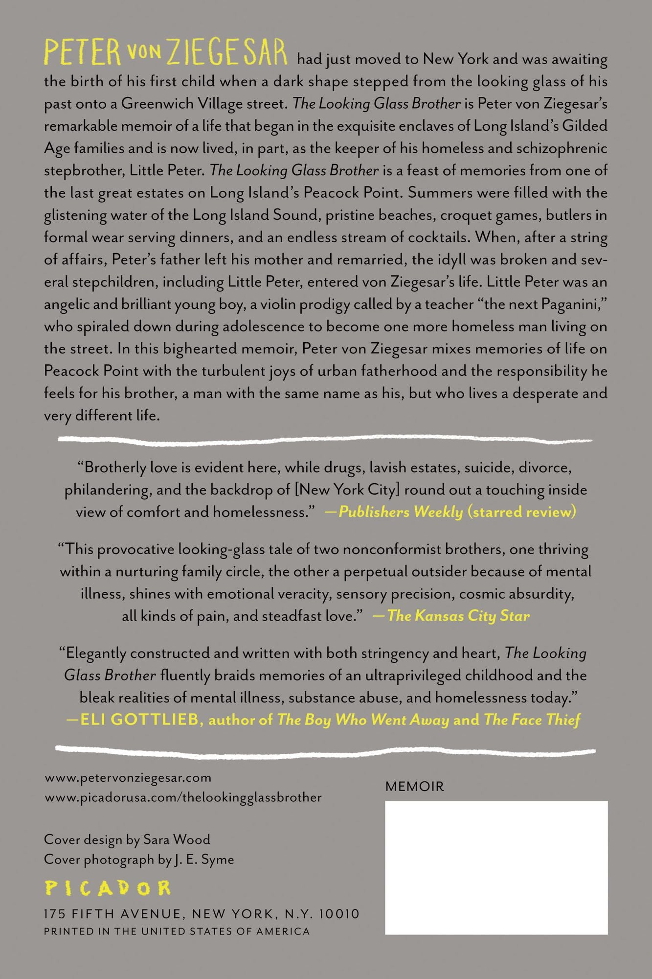 The Looking Glass Brother: The Preposterous, Moving, Hilarious, and Frequently Terrifying Story of My Gilded Age Long Island Family, My Philandering Father, and the Homeless Stepbrother Who Shares My Name