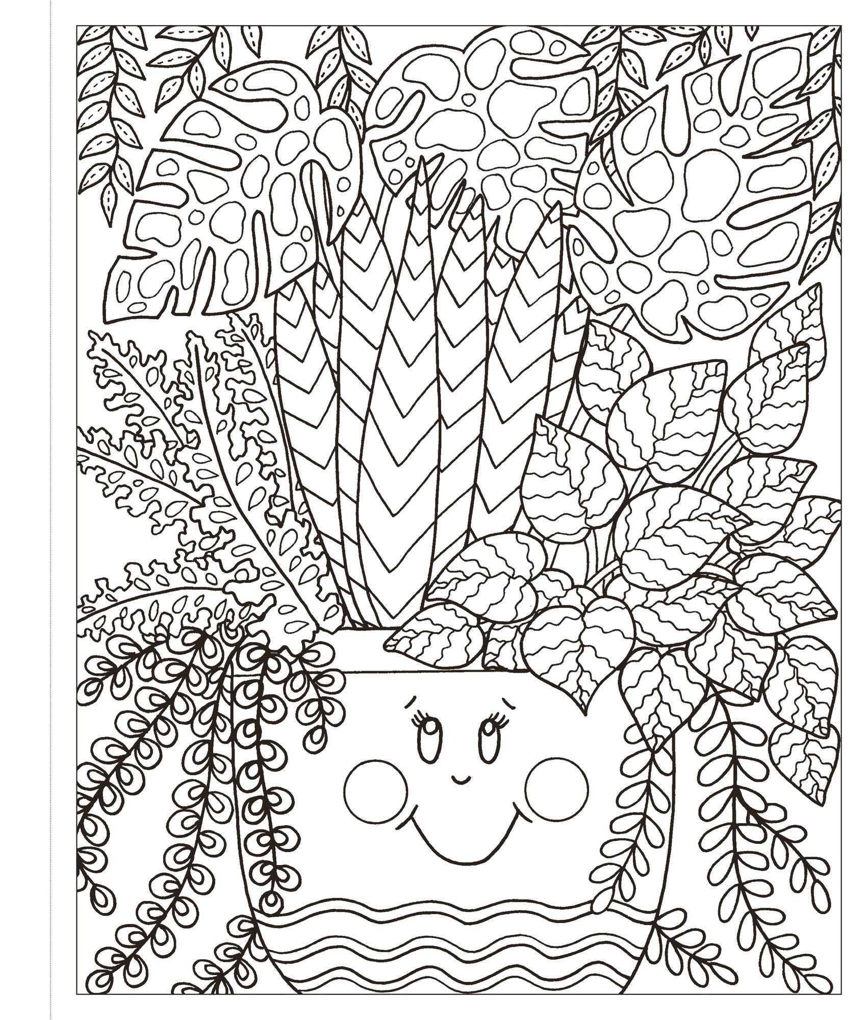 Zendoodle Coloring: Happy Houseplants: Cheerful Greenery to Color and Display