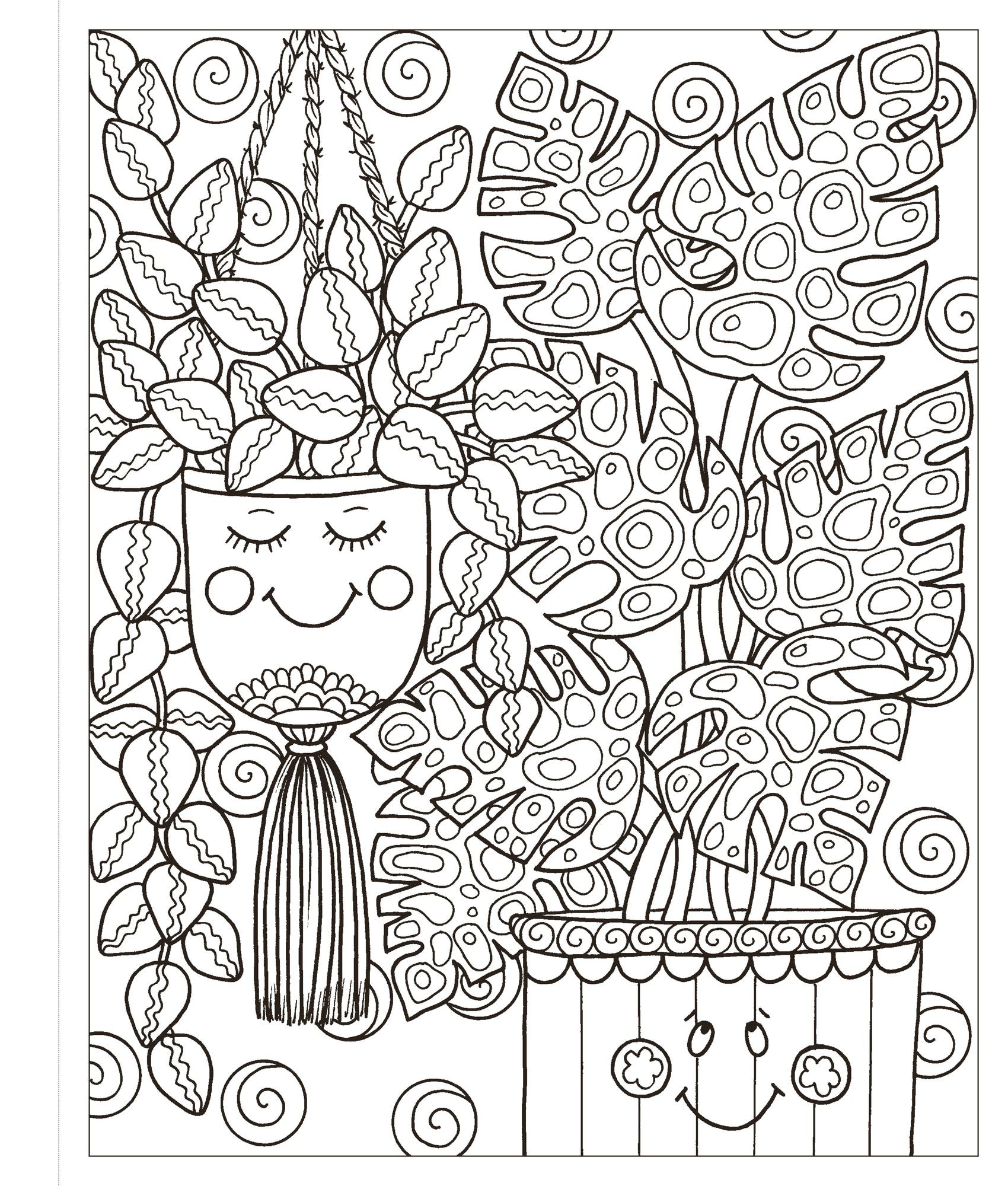 Zendoodle Coloring: Happy Houseplants: Cheerful Greenery to Color and Display
