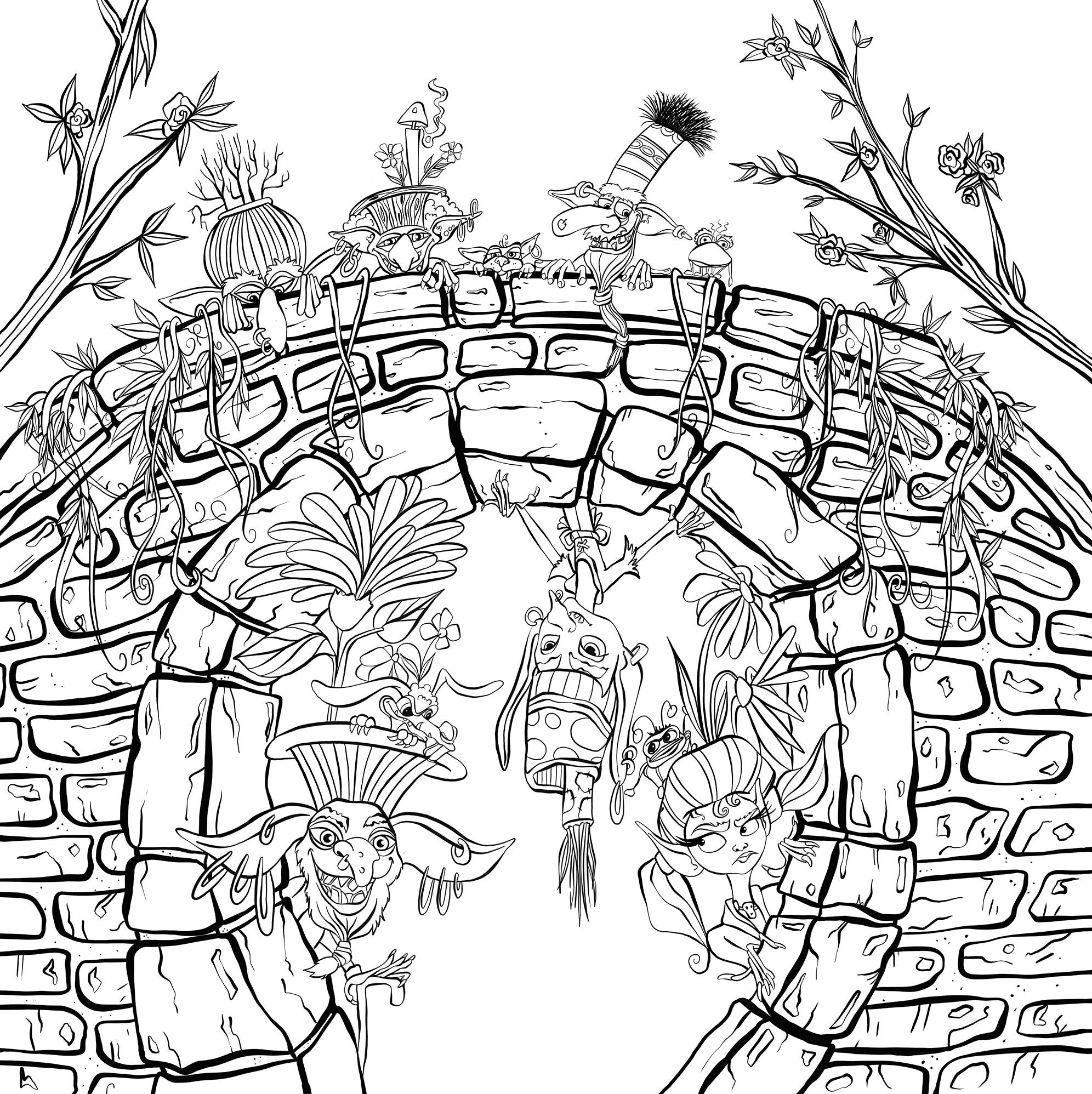 Zendoodle Coloring Presents: Goblins in the Hollow: An Artist's Coloring Book