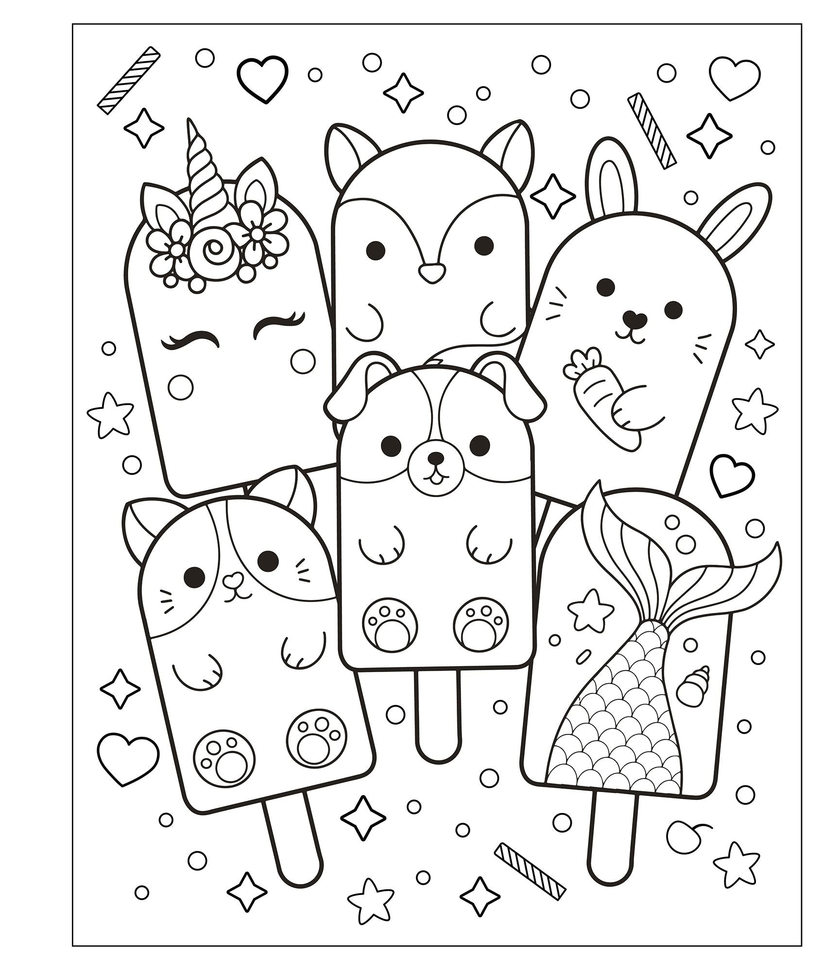 Mangatopia: Puppies and Popsicles: A Playfully Sweet Coloring Book of Anime and Manga